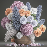 Bouquet of flowers in a basket 2