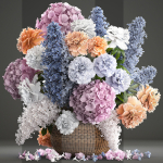 Bouquet of flowers in a basket 2