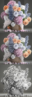 Bouquet of flowers in a basket 2