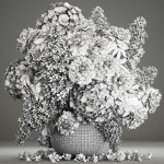 Bouquet of flowers in a basket 2