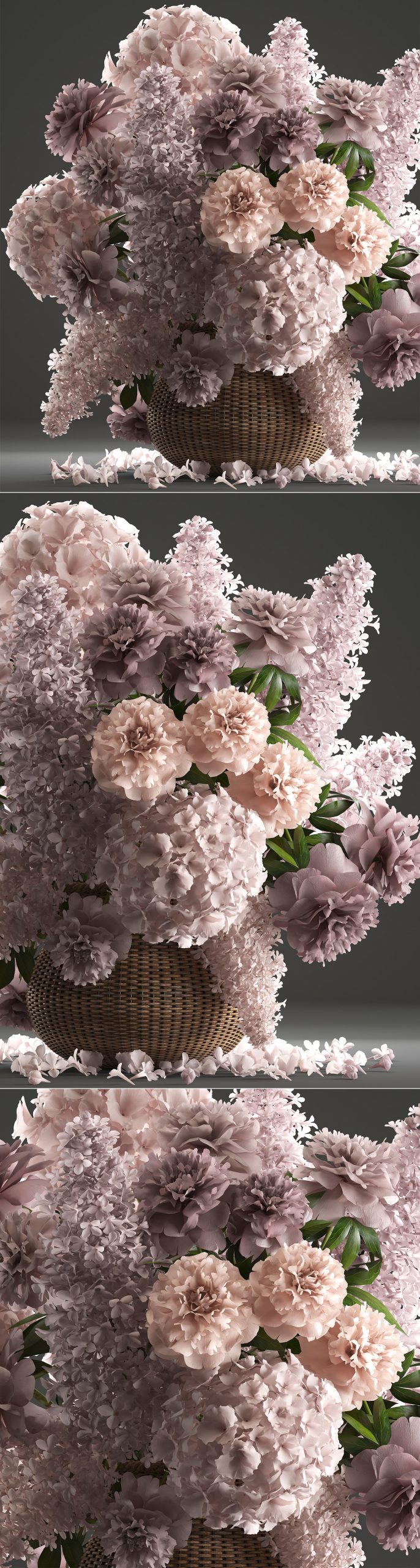 Bouquet of flowers in a basket 4