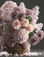 Bouquet of flowers in a basket 4
