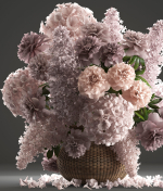 Bouquet of flowers in a basket 4