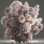 Bouquet of flowers in a basket 4