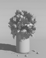 Bouquet of flowers peonies in a vase