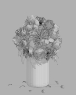 Bouquet of flowers peonies in a vase