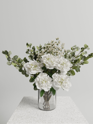 Bouquet of peonies vase set