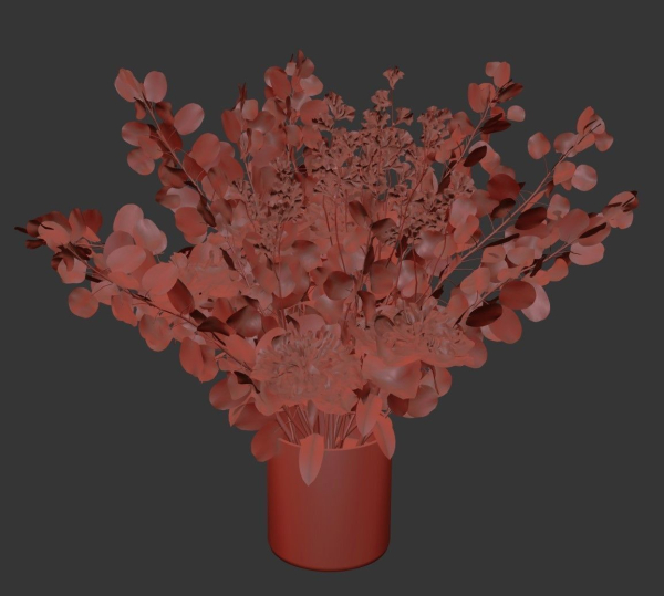 Bouquet of peonies vase set