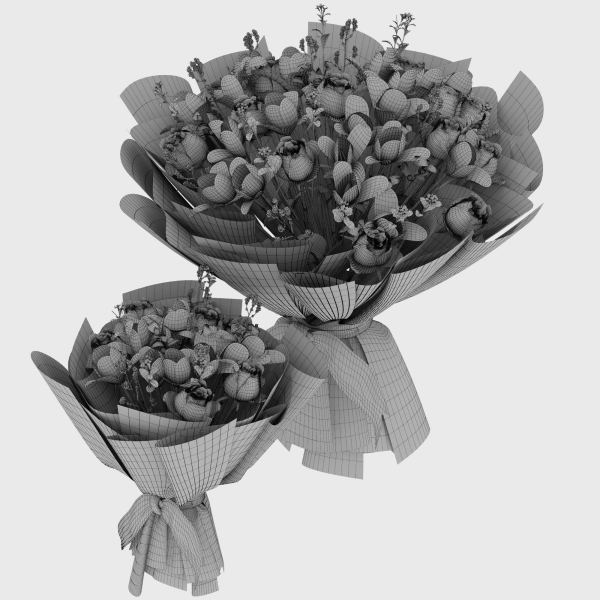 bouquet of the white brown yellow flowers