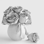 Bouquet of white roses