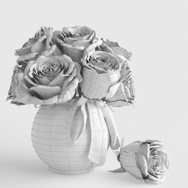 Bouquet of white roses