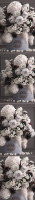 Bouquet white of flowers in a gift box