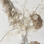 Bouquet with lunaria pampas grass and hydragea