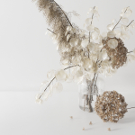 Bouquet with lunaria pampas grass and hydragea