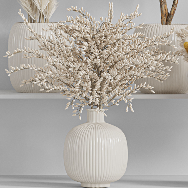 bouqute10 set of vases with dried grasses