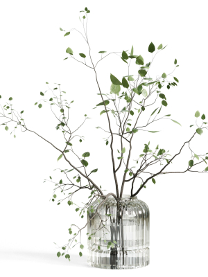 Branches plant with galss vase white bouquet 22