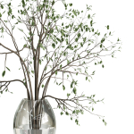 Branches plant with galss vase white - bouquet 24