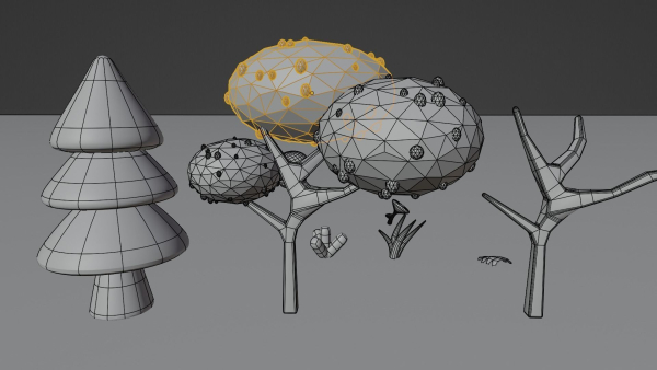 Bundle of LOW POLY PLANT models