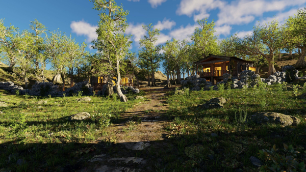 Cabins Scene