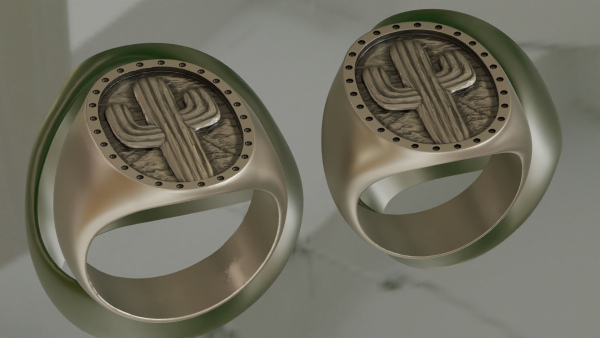 Cactus Signet Ring