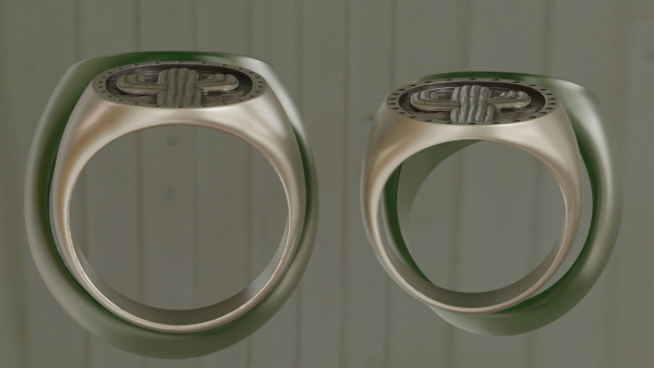 Cactus Signet Ring
