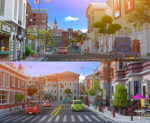 Cartoon City Street Scene V2