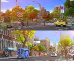 Cartoon City Street Scene V2