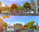 Cartoon City Street Scene V2
