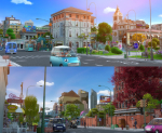 Cartoon City Street Scene V2