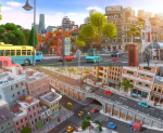 Cartoon City Street Scene V2