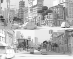 Cartoon City Street Scene V2