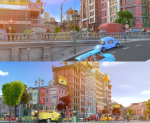 Cartoon City Street Scene V2