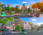 Cartoon City Street Scene V2