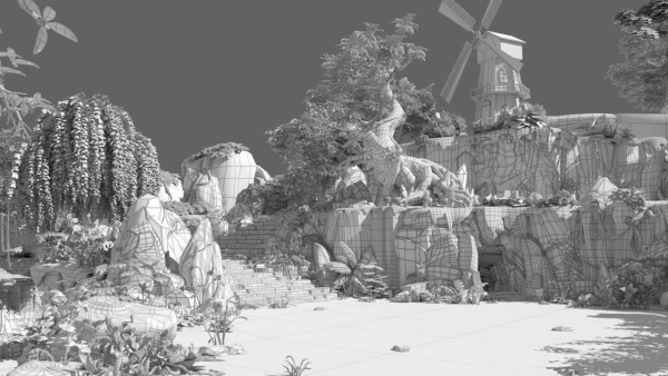 Cartoon Cliff Scene