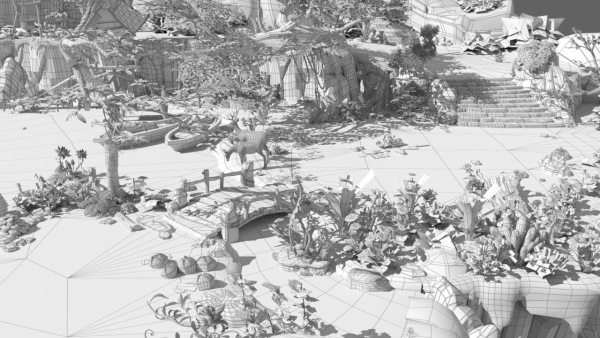 Cartoon Cliff Scene