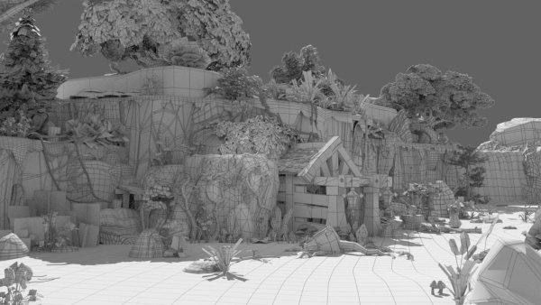 Cartoon Cliff Scene