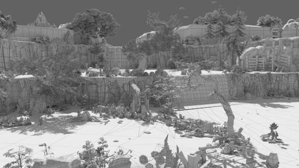 Cartoon Cliff Scene