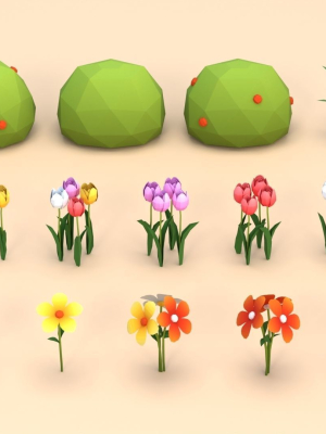 cartoon-low-poly-trees-flowers-pack-3d-model-b20186fda3