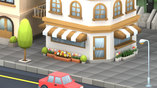 Cartoon Low Poly Trees Flowers Pack