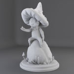 Cartoon mushroom miniature