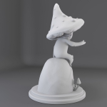 Cartoon mushroom miniature