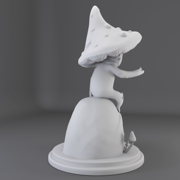 Cartoon mushroom miniature