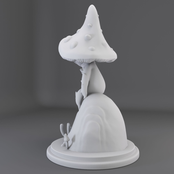 Cartoon mushroom miniature