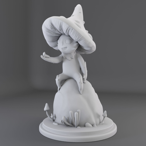 Cartoon mushroom miniature