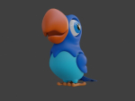 Cartoon Parrot Not Rigged