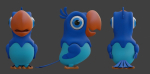 Cartoon Parrot Not Rigged