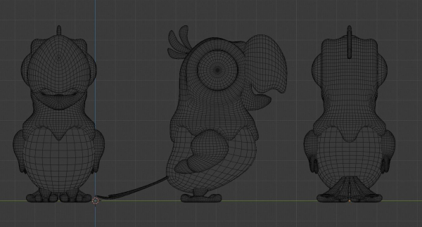 Cartoon Parrot Not Rigged