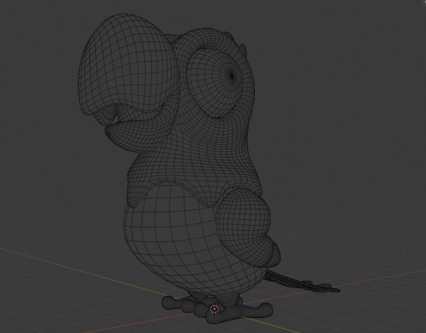 Cartoon Parrot Not Rigged
