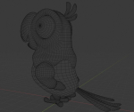 Cartoon Parrot Not Rigged