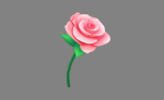 Cartoon roses for Valentine